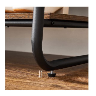 Μεταλλική Κρεμάστρα Ρούχων Δαπέδου με 2 Ξύλινα Ράφια 100 x 45 x 160... Μεταλλική Κρεμάστρα Ρούχων Δαπέδου με 2 Ξύλινα Ράφια 100 x 45 x 160...