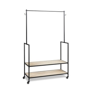 Μεταλλική Κρεμάστρα Ρούχων Δαπέδου με 2 Ξύλινα Ράφια 84 x 42.5 x 17... Μεταλλική Κρεμάστρα Ρούχων Δαπέδου με 2 Ξύλινα Ράφια 84 x 42.5 x 17...