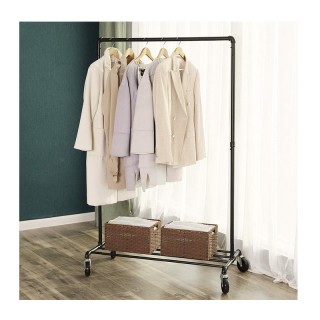Μεταλλική Κρεμάστρα Ρούχων Δαπέδου 100 x 163 x 49 cm με Ρόδες Songm... Μεταλλική Κρεμάστρα Ρούχων Δαπέδου 100 x 163 x 49 cm με Ρόδες Songm...