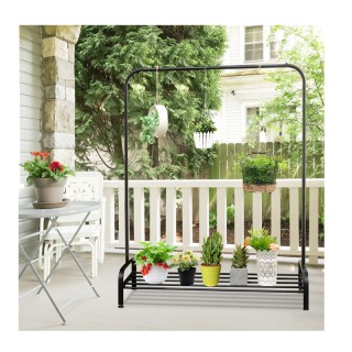 Μεταλλική Κρεμάστρα Ρούχων Δαπέδου 112 x 42 x 145 cm Costway JZ10164DK