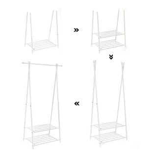 Μεταλλική Κρεμάστρα Ρούχων Δαπέδου 87.5 x 41 x 155 cm Χρώματος Λευκ... Μεταλλική Κρεμάστρα Ρούχων Δαπέδου 87.5 x 41 x 155 cm Χρώματος Λευκ...