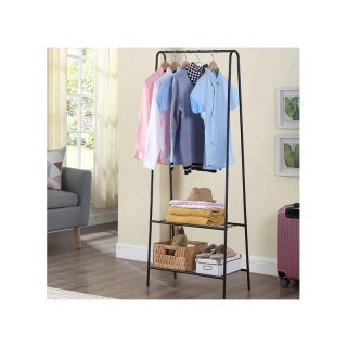 Μεταλλική Κρεμάστρα Ρούχων Δαπέδου με 2 Ράφια 60 x 34 x 153 cm Ruhh... Μεταλλική Κρεμάστρα Ρούχων Δαπέδου με 2 Ράφια 60 x 34 x 153 cm Ruhh...