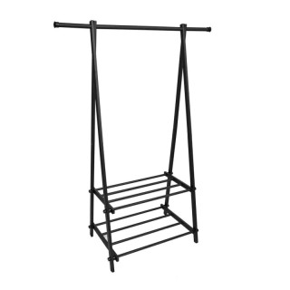 Μεταλλική Κρεμάστρα Ρούχων Δαπέδου με 2 Ράφια 107 x 43.5 x 150 cm M... Μεταλλική Κρεμάστρα Ρούχων Δαπέδου με 2 Ράφια 107 x 43.5 x 150 cm M...