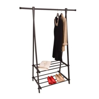 Μεταλλική Κρεμάστρα Ρούχων Δαπέδου με 2 Ράφια 107 x 43.5 x 150 cm M... Μεταλλική Κρεμάστρα Ρούχων Δαπέδου με 2 Ράφια 107 x 43.5 x 150 cm M...