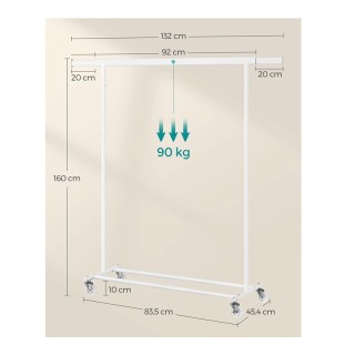 Μεταλλική Κρεμάστρα Ρούχων Δαπέδου Βαρέως Τύπου 92 / 132 x 45.4 x 1...