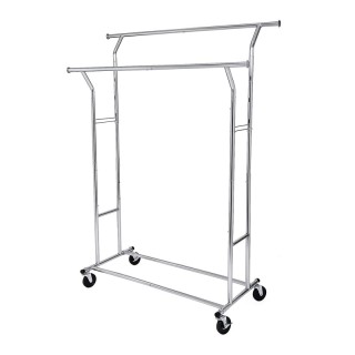 Μεταλλική Κρεμάστρα Ρούχων Δαπέδου Βαρέως Τύπου Διπλή 129 x 55 x 14...