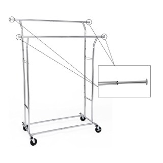 Μεταλλική Κρεμάστρα Ρούχων Δαπέδου Βαρέως Τύπου Διπλή 129 x 55 x 14... Μεταλλική Κρεμάστρα Ρούχων Δαπέδου Βαρέως Τύπου Διπλή 129 x 55 x 14...