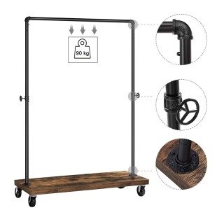 Μεταλλική Κρεμάστρα Ρούχων Δαπέδου 103.5 x 40 x 162 cm με Ρόδες Son... Μεταλλική Κρεμάστρα Ρούχων Δαπέδου 103.5 x 40 x 162 cm με Ρόδες Son...