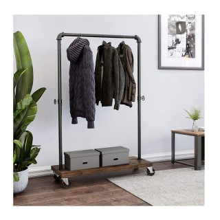 Μεταλλική Κρεμάστρα Ρούχων Δαπέδου 103.5 x 40 x 162 cm με Ρόδες Son... Μεταλλική Κρεμάστρα Ρούχων Δαπέδου 103.5 x 40 x 162 cm με Ρόδες Son...