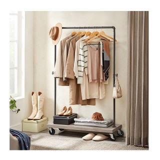 Μεταλλική Κρεμάστρα Ρούχων Δαπέδου 104.5 x 40 x 162 cm με Ρόδες VAS... Μεταλλική Κρεμάστρα Ρούχων Δαπέδου 104.5 x 40 x 162 cm με Ρόδες VAS...