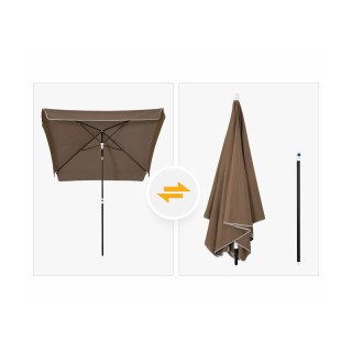 Μεταλλική Ομπρέλα Δαπέδου 200 x 200 cm Outsunny 84D-093CF Μεταλλική Ομπρέλα Δαπέδου 200 x 200 cm Outsunny 84D-093CF