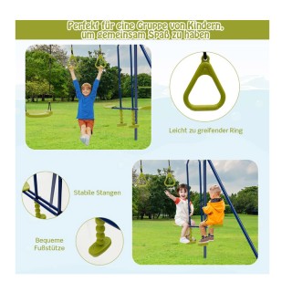 Μεταλλική Παιδική Χαρά 3 σε 1 278 x 142 x 177 cm Costway NP10766 Μεταλλική Παιδική Χαρά 3 σε 1 278 x 142 x 177 cm Costway NP10766