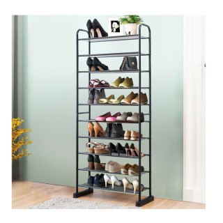 Μεταλλική Παπουτσοθήκη με 10 Ράφια 66 x 29 x 152 cm Costway HW63424 Μεταλλική Παπουτσοθήκη με 10 Ράφια 66 x 29 x 152 cm Costway HW63424