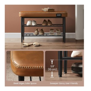 Μεταλλική Παπουτσοθήκη με 2 Ράφια και Κάθισμα 80 x 30 x 50 cm Χρώμα... Μεταλλική Παπουτσοθήκη με 2 Ράφια και Κάθισμα 80 x 30 x 50 cm Χρώμα...