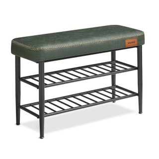 Μεταλλική Παπουτσοθήκη με 2 Ράφια και Κάθισμα 80 x 30 x 50 cm Χρώμα...