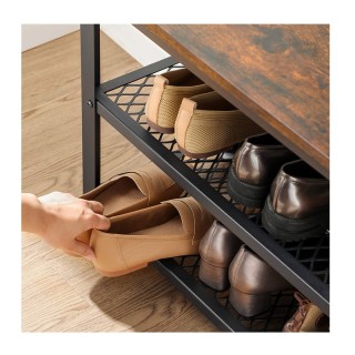 Μεταλλική Παπουτσοθήκη με 2 Ράφια και Πάγκο 100 x 30 x 45 cm VASAGL... Μεταλλική Παπουτσοθήκη με 2 Ράφια και Πάγκο 100 x 30 x 45 cm VASAGL...