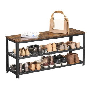 Μεταλλική Παπουτσοθήκη με 2 Ράφια και Πάγκο 100 x 30 x 45 cm VASAGL... Μεταλλική Παπουτσοθήκη με 2 Ράφια και Πάγκο 100 x 30 x 45 cm VASAGL...