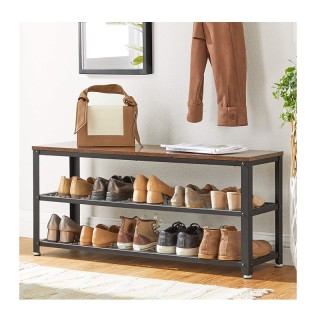 Μεταλλική Παπουτσοθήκη με 2 Ράφια και Πάγκο 100 x 30 x 45 cm VASAGL... Μεταλλική Παπουτσοθήκη με 2 Ράφια και Πάγκο 100 x 30 x 45 cm VASAGL...