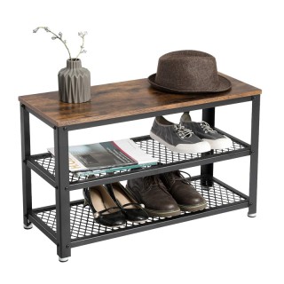 Μεταλλική Παπουτσοθήκη με 2 Ράφια και Πάγκο 73 x 30 x 45 cm VASAGLE... Μεταλλική Παπουτσοθήκη με 2 Ράφια και Πάγκο 73 x 30 x 45 cm VASAGLE...