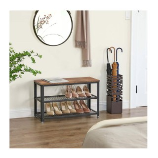 Μεταλλική Παπουτσοθήκη με 2 Ράφια και Πάγκο 73 x 30 x 45 cm VASAGLE... Μεταλλική Παπουτσοθήκη με 2 Ράφια και Πάγκο 73 x 30 x 45 cm VASAGLE...