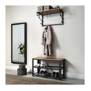 Μεταλλική Παπουτσοθήκη με 2 Ράφια και Πάγκο 73 x 30 x 45 cm VASAGLE... Μεταλλική Παπουτσοθήκη με 2 Ράφια και Πάγκο 73 x 30 x 45 cm VASAGLE...