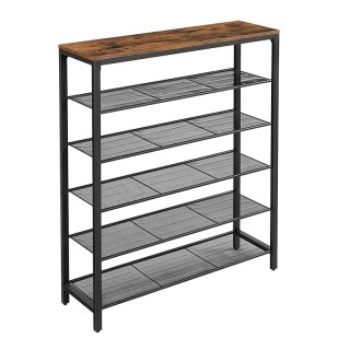 Μεταλλική Παπουτσοθήκη με 6 Ράφια 100 x 30 x 110 cm VASAGLE LBS016B01 Μεταλλική Παπουτσοθήκη με 6 Ράφια 100 x 30 x 110 cm VASAGLE LBS016B01