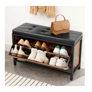 Μεταλλική Παπουτσοθήκη με Κάθισμα 80 x 30 x 51 cm VASAGLE LSB049B01 Μεταλλική Παπουτσοθήκη με Κάθισμα 80 x 30 x 51 cm VASAGLE LSB049B01