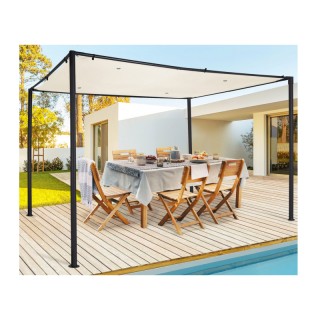 Μεταλλική Πέργκολα Κήπου με Υφασμάτινη Οροφή 3 x 3 x 2.2 m Χρώματος... Μεταλλική Πέργκολα Κήπου με Υφασμάτινη Οροφή 3 x 3 x 2.2 m Χρώματος...