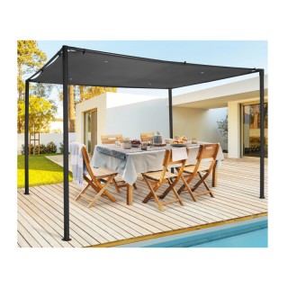 Μεταλλική Πέργκολα Κήπου με Υφασμάτινη Οροφή 3 x 3 x 2.2 m Χρώματος... Μεταλλική Πέργκολα Κήπου με Υφασμάτινη Οροφή 3 x 3 x 2.2 m Χρώματος...