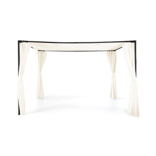 Μεταλλική Πέργκολα Κήπου με Υφασμάτινη Οροφή και Κουρτίνες 3 x 3 x ... Μεταλλική Πέργκολα Κήπου με Υφασμάτινη Οροφή και Κουρτίνες 3 x 3 x ...