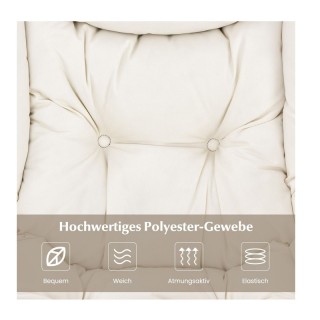 Μεταλλική Πολυθρόνα με Υποπόδιο 75 x 81 x 94.5 cm Χρώματος Μπεζ Cos...