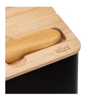 Μεταλλική Ψωμιέρα με Μαχαίρι 32.7 x 20.2 x 14.5 cm 5Five Simply Sma...