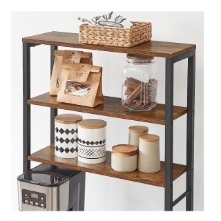 Μεταλλική Ραφιέρα Κουζίνας με 6 Ξύλινα Ράφια 40 x 60 x 167 cm VASAG...