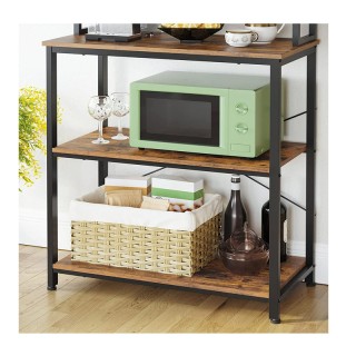 Μεταλλική Ραφιέρα Κουζίνας με 6 Ξύλινα Ράφια 40 x 80 x 167 cm VASAG... Μεταλλική Ραφιέρα Κουζίνας με 6 Ξύλινα Ράφια 40 x 80 x 167 cm VASAG...