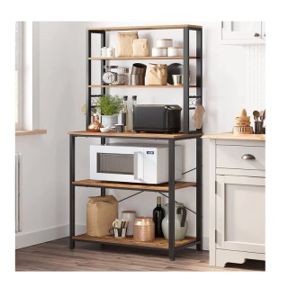 Μεταλλική Ραφιέρα Κουζίνας με 6 Ξύλινα Ράφια 40 x 80 x 167 cm VASAG... Μεταλλική Ραφιέρα Κουζίνας με 6 Ξύλινα Ράφια 40 x 80 x 167 cm VASAG...