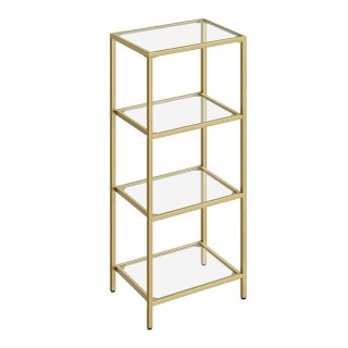 Μεταλλική Ραφιέρα με 4 Γυάλινα Ράφια 30 x 40 x 95 cm VASAGLE LGT28G Μεταλλική Ραφιέρα με 4 Γυάλινα Ράφια 30 x 40 x 95 cm VASAGLE LGT28G