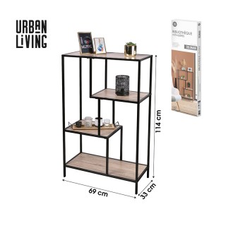 Μεταλλική Ραφιέρα με 4 Ξύλινα Ράφια 69 x 33 x 114 cm Colorado Urban... Μεταλλική Ραφιέρα με 4 Ξύλινα Ράφια 69 x 33 x 114 cm Colorado Urban...