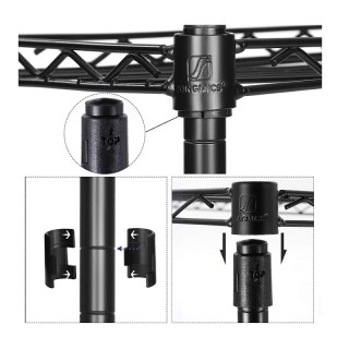 Μεταλλική Ραφιέρα με 5 Ράφια 30 x 30 x 123.5 cm Songmics LGR23BK Μεταλλική Ραφιέρα με 5 Ράφια 30 x 30 x 123.5 cm Songmics LGR23BK