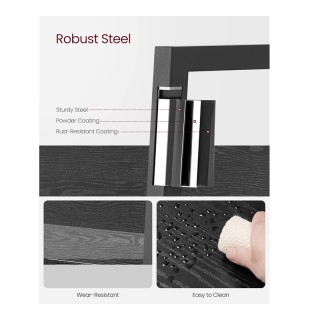 Μεταλλική Ραφιέρα με 5 Ξύλινα Ράφια 30 x 33.8 x 170 cm VASAGLE LLS1...