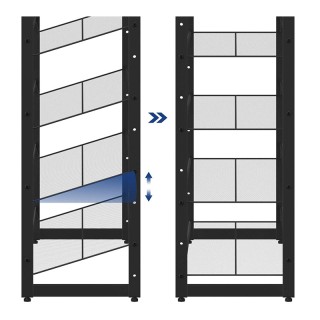 Μεταλλική Ρυθμιζόμενη Παπουτσοθήκη με 12 Ράφια 92.5 x 30.7 x 223 cm...