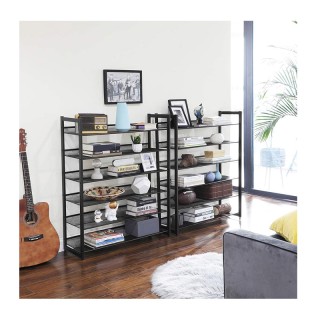 Μεταλλική Ρυθμιζόμενη Παπουτσοθήκη με 12 Ράφια 92.5 x 30.7 x 223 cm...