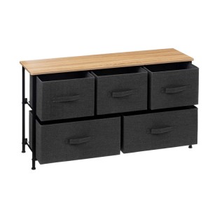 Μεταλλική Συρταριέρα με 5 Υφασμάτινα Συρτάρια 100 x 30 x 55 cm 5Fiv... Μεταλλική Συρταριέρα με 5 Υφασμάτινα Συρτάρια 100 x 30 x 55 cm 5Fiv...