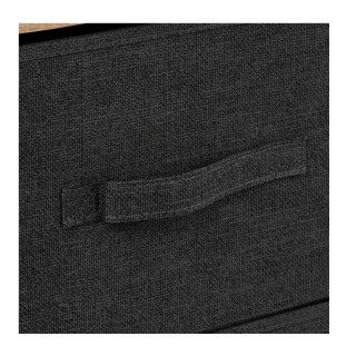 Μεταλλική Συρταριέρα με 5 Υφασμάτινα Συρτάρια Χρώματος Σκούρο Γκρι ...