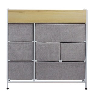 Μεταλλική Συρταριέρα με 7 Υφασμάτινα Συρτάρια 80 x 29 x 78.5 cm Bak...