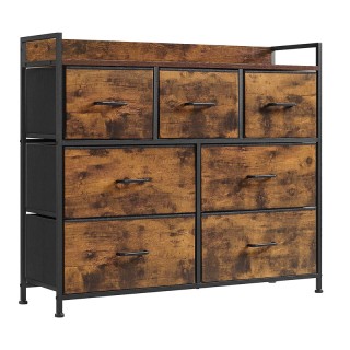 Μεταλλική Συρταριέρα με 7 Υφασμάτινα Συρτάρια 98 x 28.5 x 85 cm Son... Μεταλλική Συρταριέρα με 7 Υφασμάτινα Συρτάρια 98 x 28.5 x 85 cm Son...