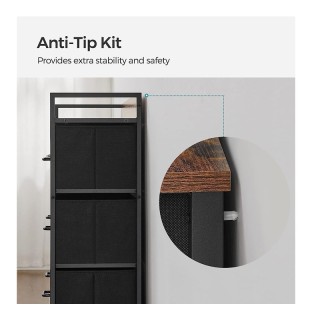 Μεταλλική Συρταριέρα με 7 Υφασμάτινα Συρτάρια 98 x 28.5 x 85 cm Son...