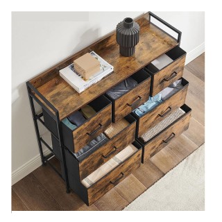 Μεταλλική Συρταριέρα με 7 Υφασμάτινα Συρτάρια 98 x 28.5 x 85 cm Son... Μεταλλική Συρταριέρα με 7 Υφασμάτινα Συρτάρια 98 x 28.5 x 85 cm Son...