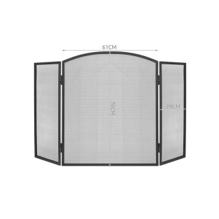 Μεταλλική Σίτα Τζακιού Τρίφυλλη 118 x 76.5 cm Kaminer 8787