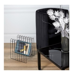 Μεταλλική Θήκη Περιοδικών 32 x 33 x 26 cm Χρώματος Μαύρο Home Deco ...