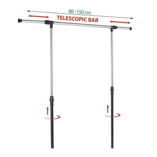 Μεταλλική Τροχήλατη Κρεμάστρα Ρούχων Δαπέδου 80-150 x 43 x 90-160 c... Μεταλλική Τροχήλατη Κρεμάστρα Ρούχων Δαπέδου 80-150 x 43 x 90-160 c...